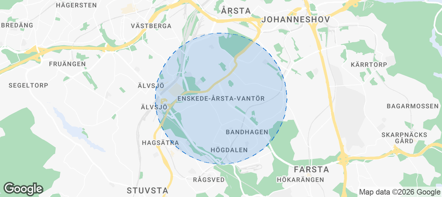 Enskede - Årsta - Vantör Airbnb map
